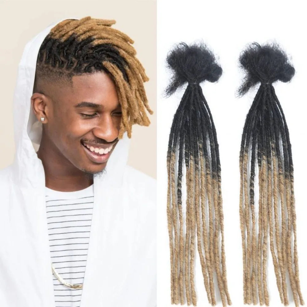 0.2cm Human Hair Dreadlock Extensions T1B