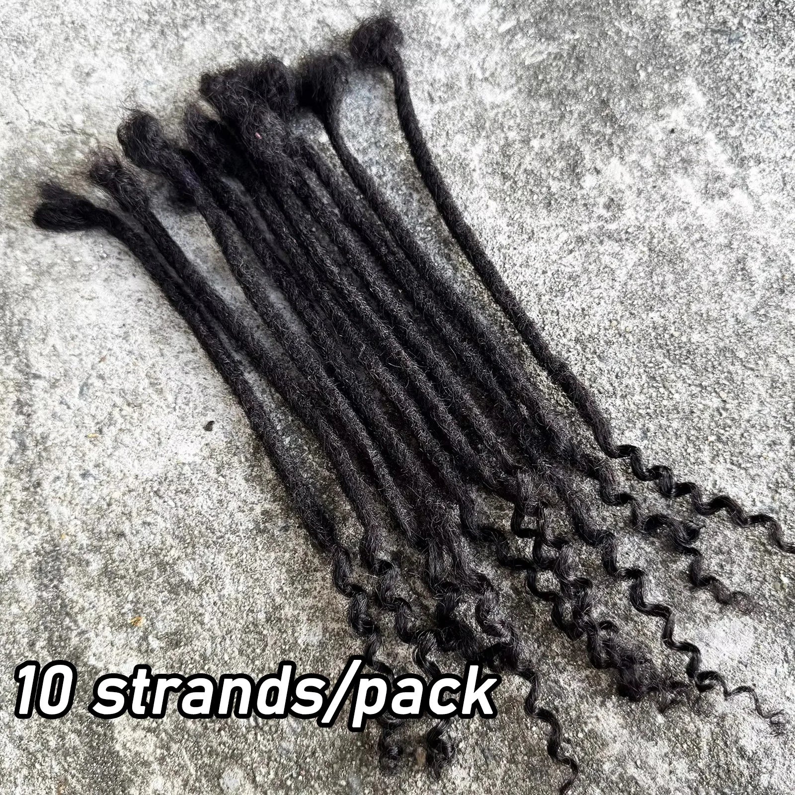 Locks Extensions Curly Ends Handmade Human Hair Dreadlocks Extension Curly Ends Peruvian Remy Hair Can Be Dyed for Men Women