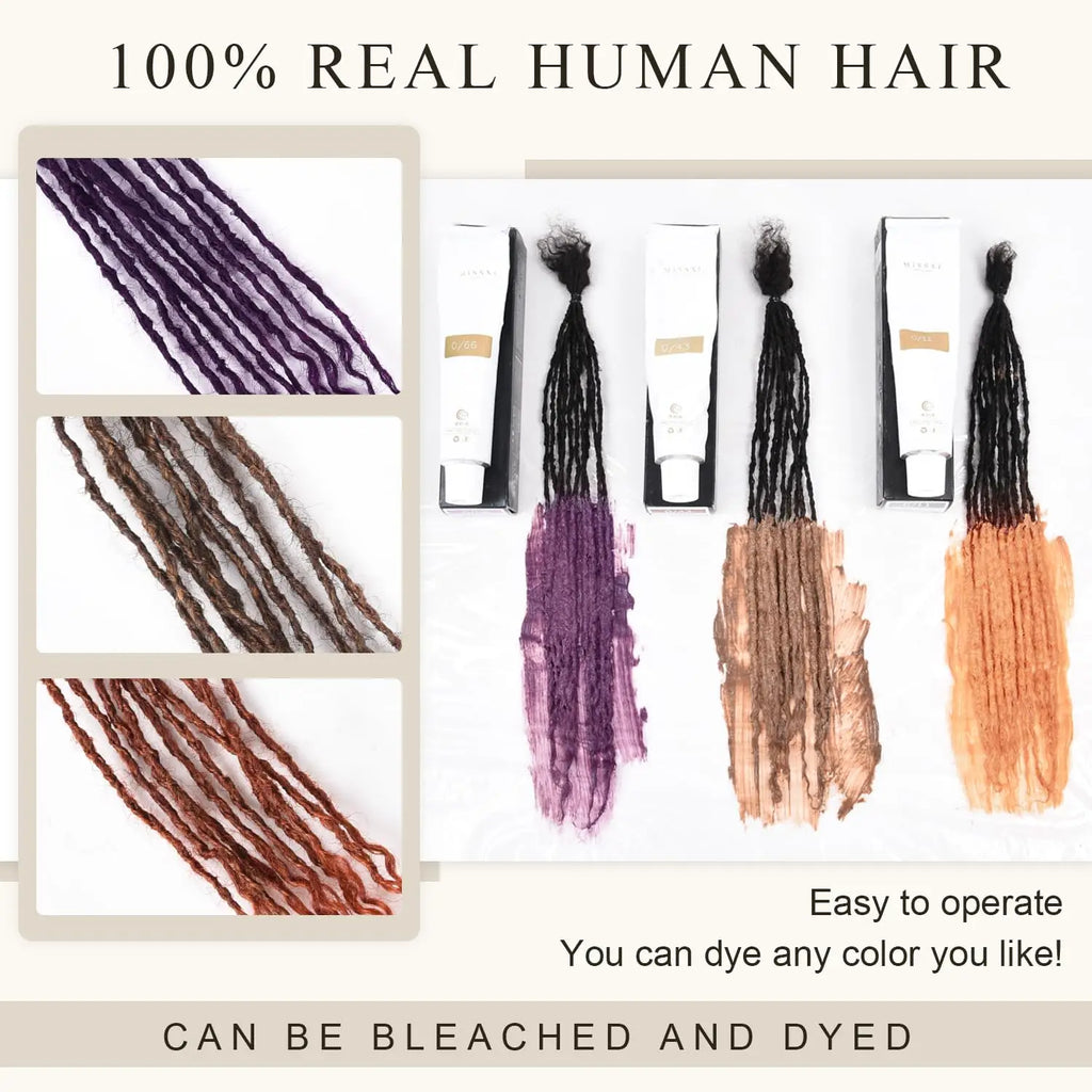 8-12inch 0.2cm Handmade Inter Loc Extension Sisterlocks 100% Real Human Hair Permanent Micro Locs Extensions Soft Dreadlock