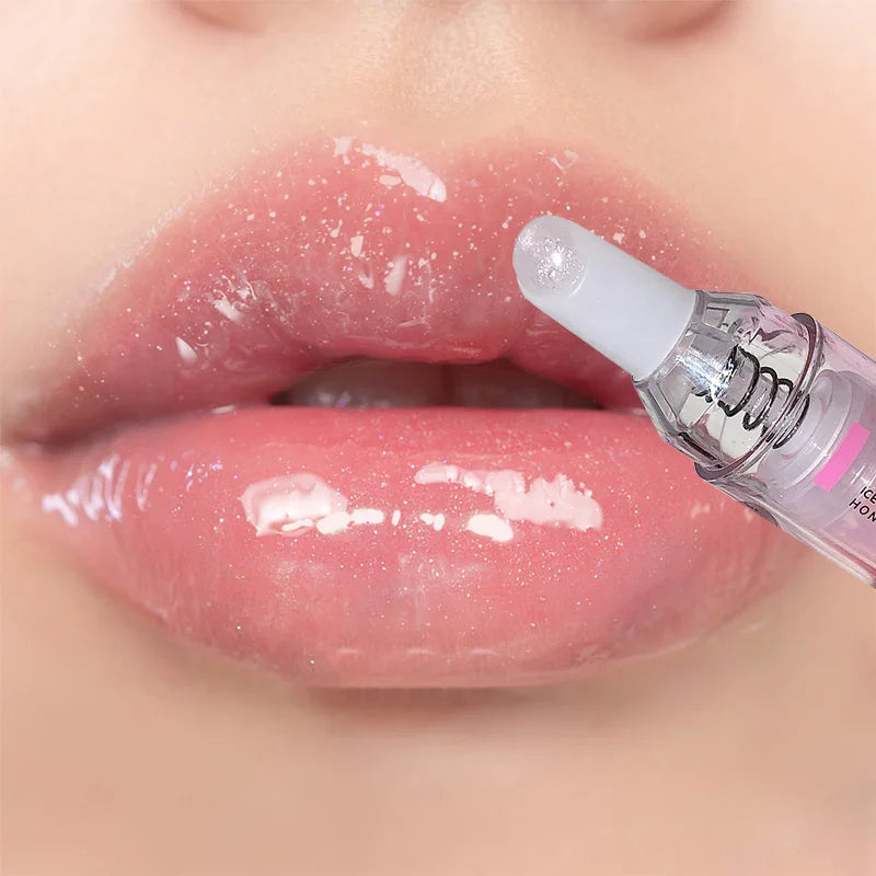 Gege Bear Ice Beet Lip Gloss Essence Honey, Pressed Type Lip Gloss, Balm Smooth, Rich Atmosphere, Explosion, Glitter, Transparent, Watery and Ice, Perfectly Lips, Korean Women's Essentials