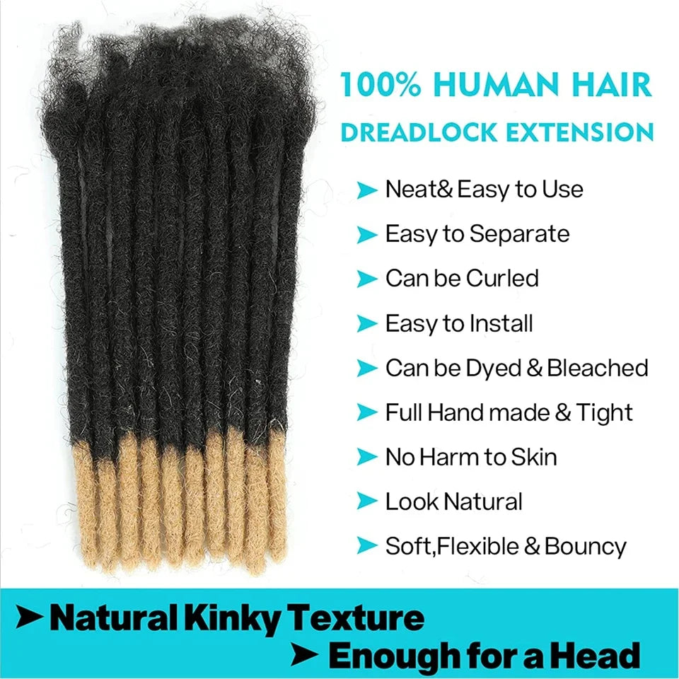 Human Hair Dreadlocks Loc Extensions Kinky Straight Wholesale Crochet Braids  Remy Hair Extensions 10 20 40 60 Strands