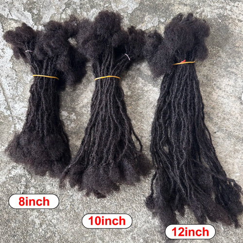 8-12inch 0.2cm Handmade Inter Loc Extension Sisterlocks 100% Real Human Hair Permanent Micro Locs Extensions Soft Dreadlock