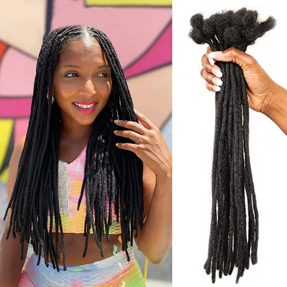 Human Hair Dreadlocks Loc Extensions Kinky Straight Wholesale Crochet Braids  Remy Hair Extensions 10 20 40 60 Strands