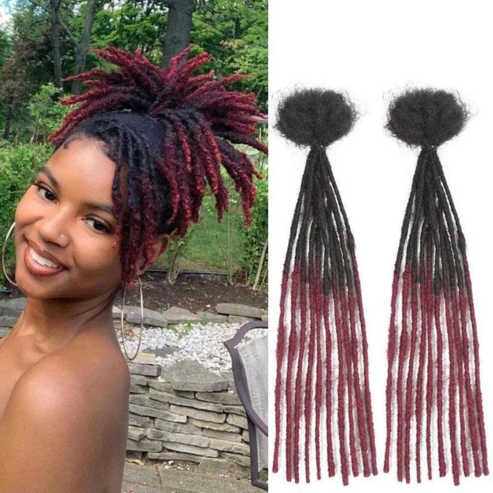 0.2cm Human Hair Dreadlock Extensions T1B