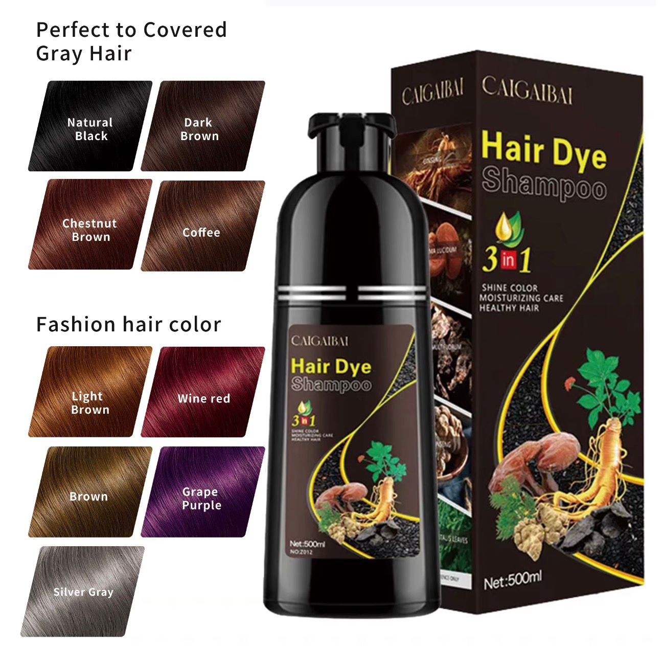 Caigaibai Hair Dye Shampoo
